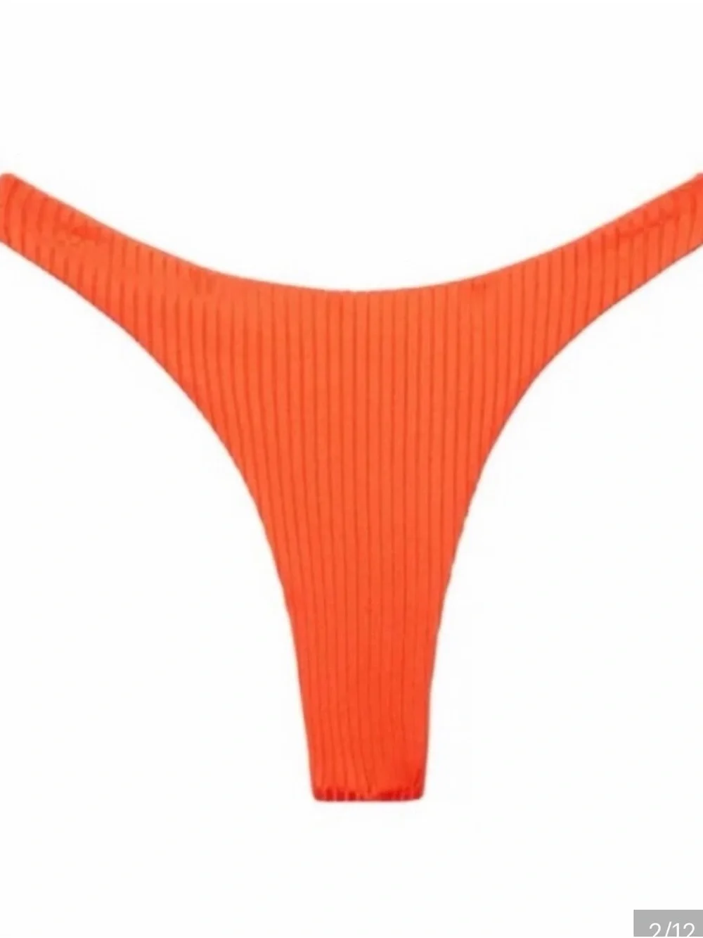 Monday Swimwear Bright Orange Ribbed Underwire Bikini